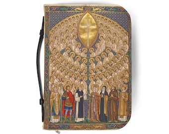 All Saints Bible Cover, Catholic Devotional Gift, Medieval Illuminated Saints