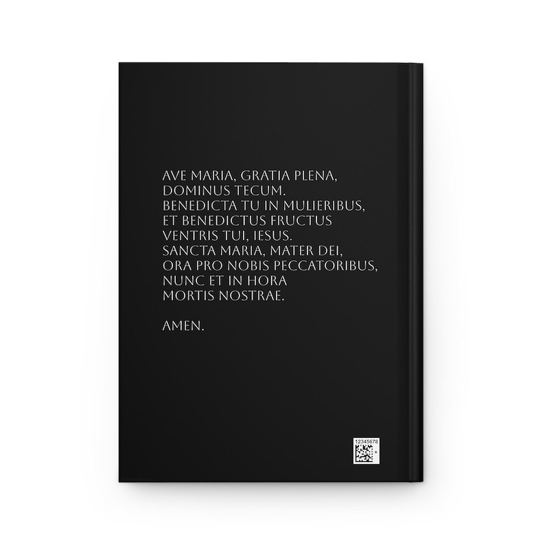 Inbunden anteckningsbok, den välsignade moder Maria linjerade sidor inuti, katolsk präst mamma pappa studentpresent, anteckningsbok, dagbok, planerare, 5 x 7, Ave Maria bild 3