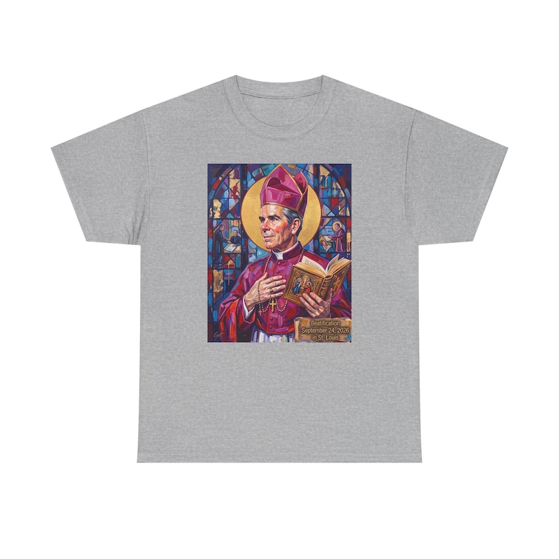Blessed Fulton Sheen Catholic Shirt, Archbishop Evangelization Gift for Men or Women image 3