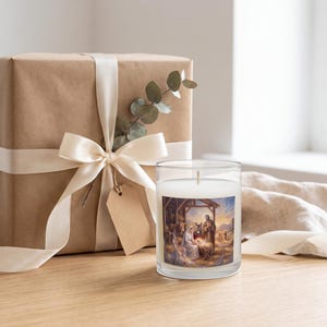 The Christmas glass candle