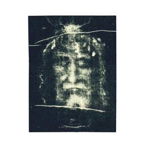 Shroud of Turin Blanket, Holy Face of Jesus Catholic Throw, Devotional Gift for Catholic Home or Prayer Room image 3