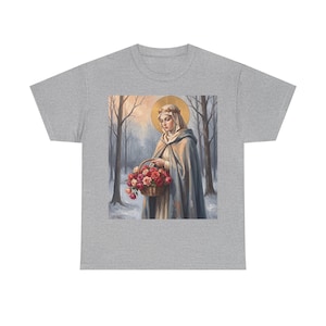 Camiseta de Santa Isabel de Hungría, regalo para trabajadores de hospitales, camiseta solidaria de la santa. imagen 8