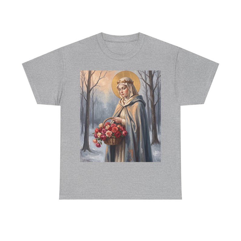 Camiseta de Santa Isabel de Hungría, regalo para trabajadores de hospitales, camiseta solidaria de la santa. imagen 8