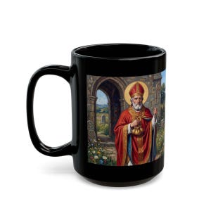 Photograph of St. Nicholas black mug