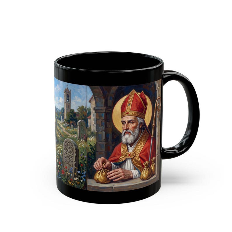 Another view of St. Nicholas black mug
