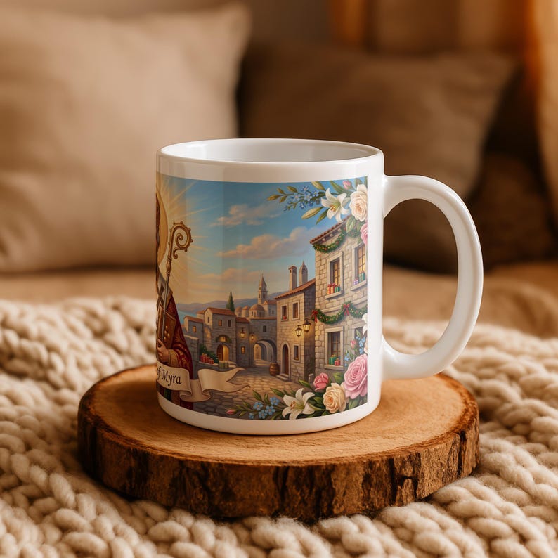 Photograph of St. Nicholas ceramic mug