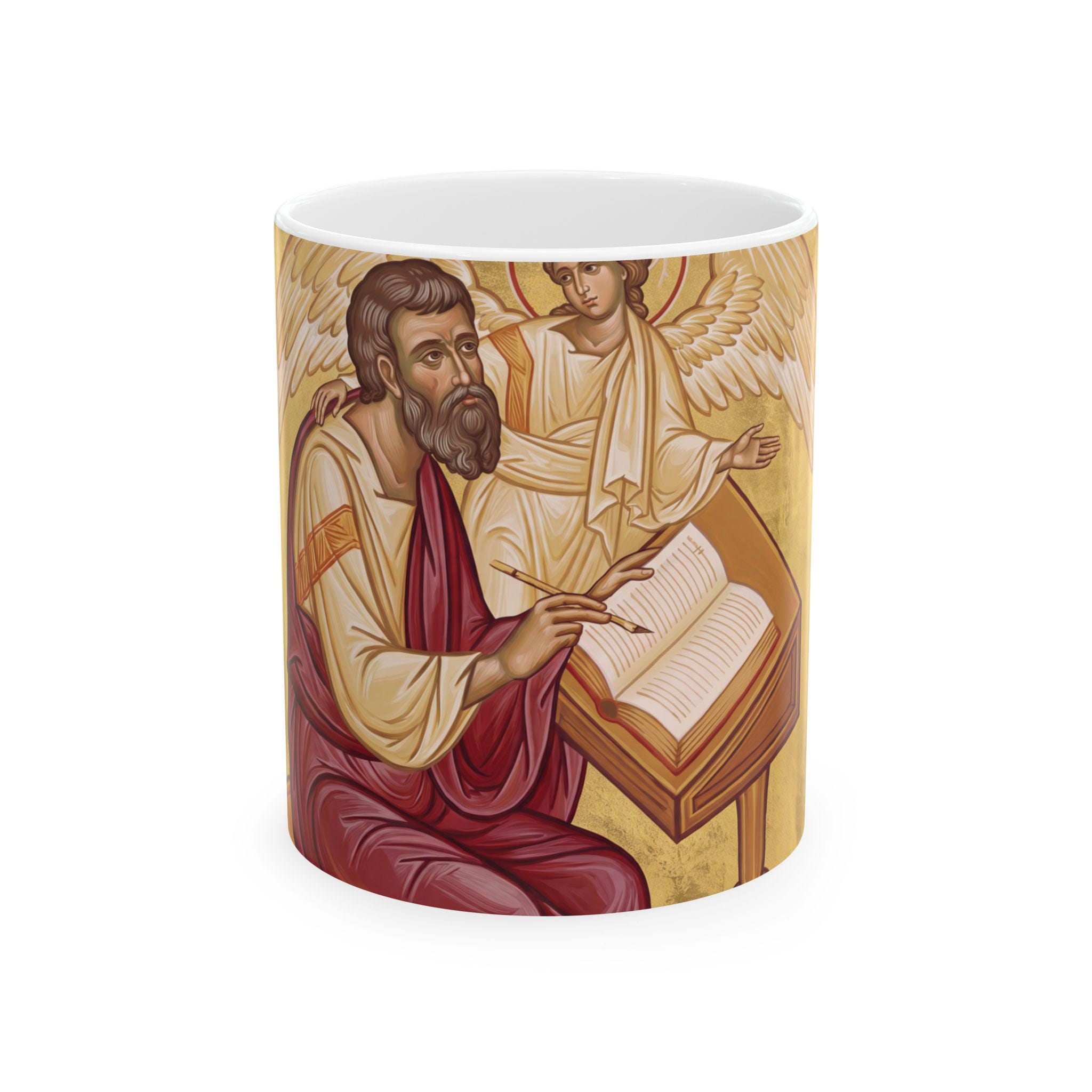 Saint Matthew Apostle Catholic Mug, Evangelist Coffee Cup, Catholic Gift for Accountants and Finance Workers