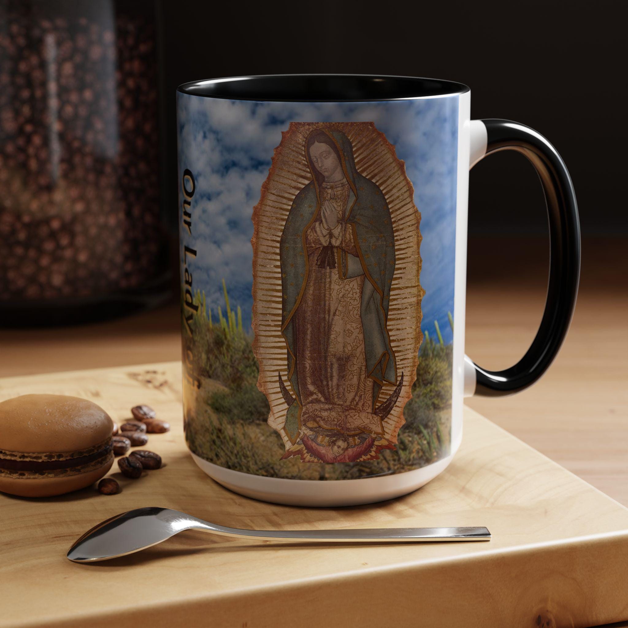 Our Lady of Guadalupe Mug, Catholic Gift for Mom, Marian Devotional Coffee Mug