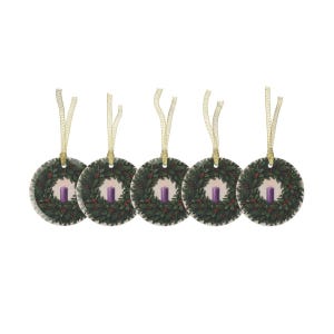 Another view of First Sunday of Advent glass ornament