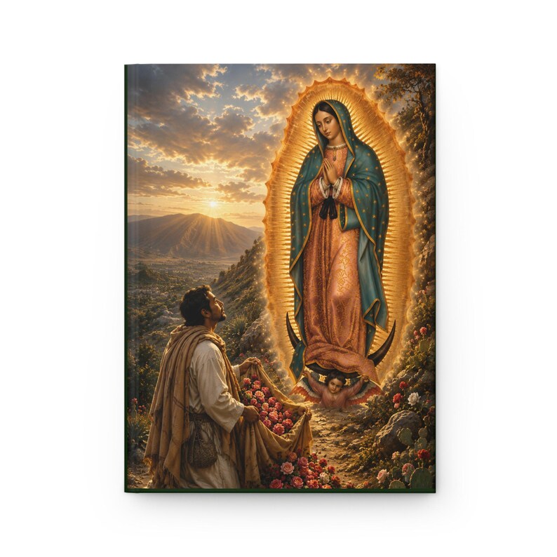 Our Lady of Guadalupe and St. Juan Diego Hardcover Journal | Religious Prayer Notebook image 3