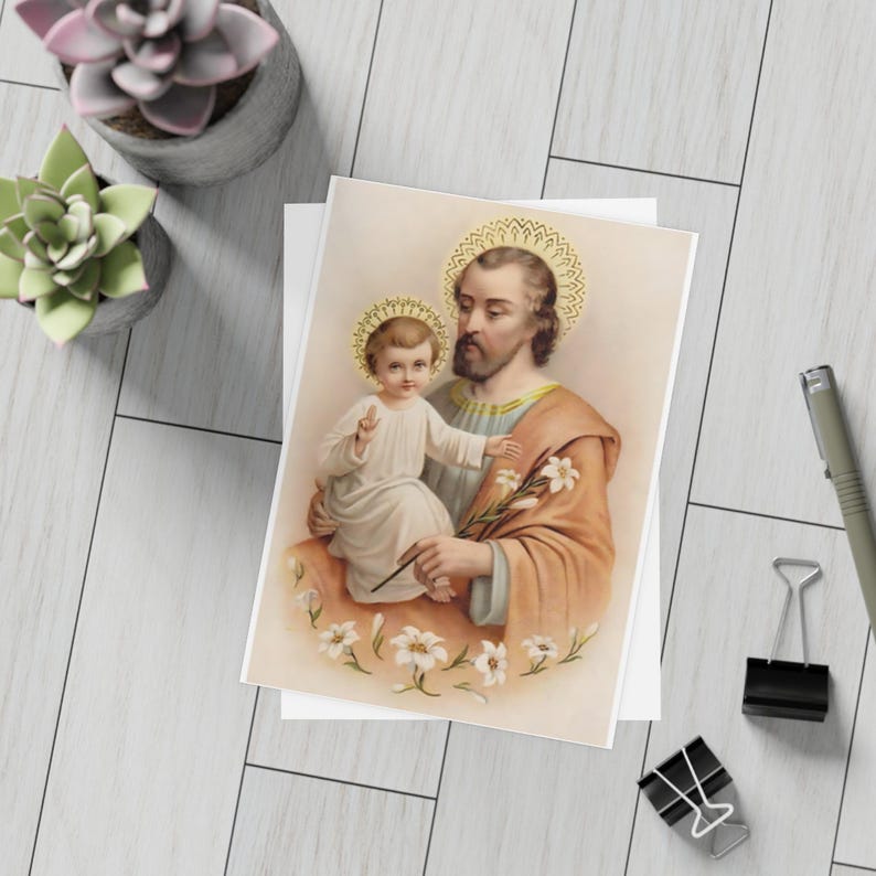 St. Joseph Note Cards, Universal Church Patron, Confirmation or Godfather Gift image 11