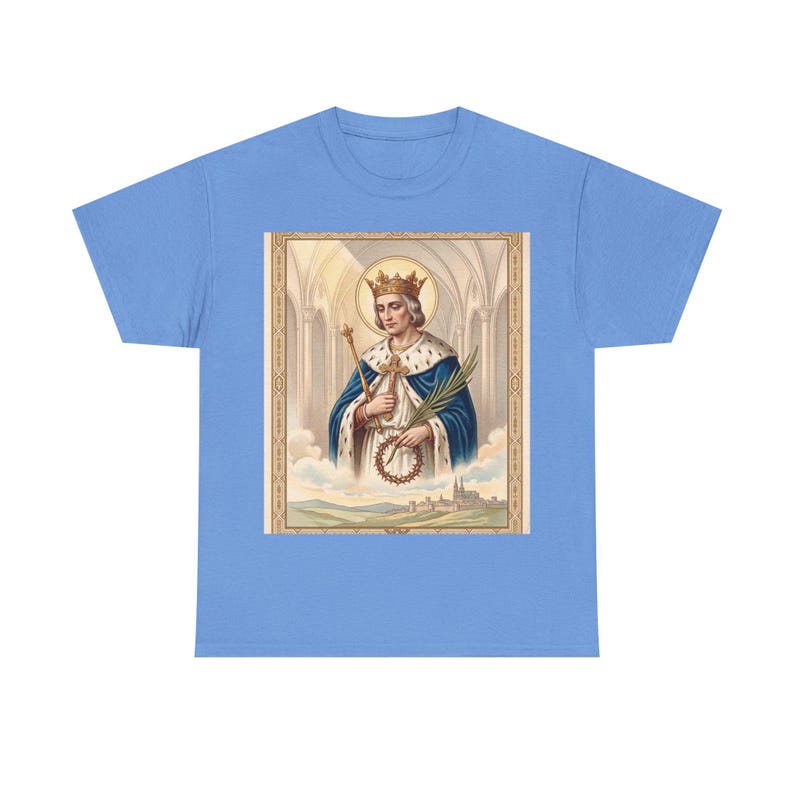 Immaculate Heart of Mary T-Shirt, Catholic Devotional Tee, St. Louis Patroness Gift image 5