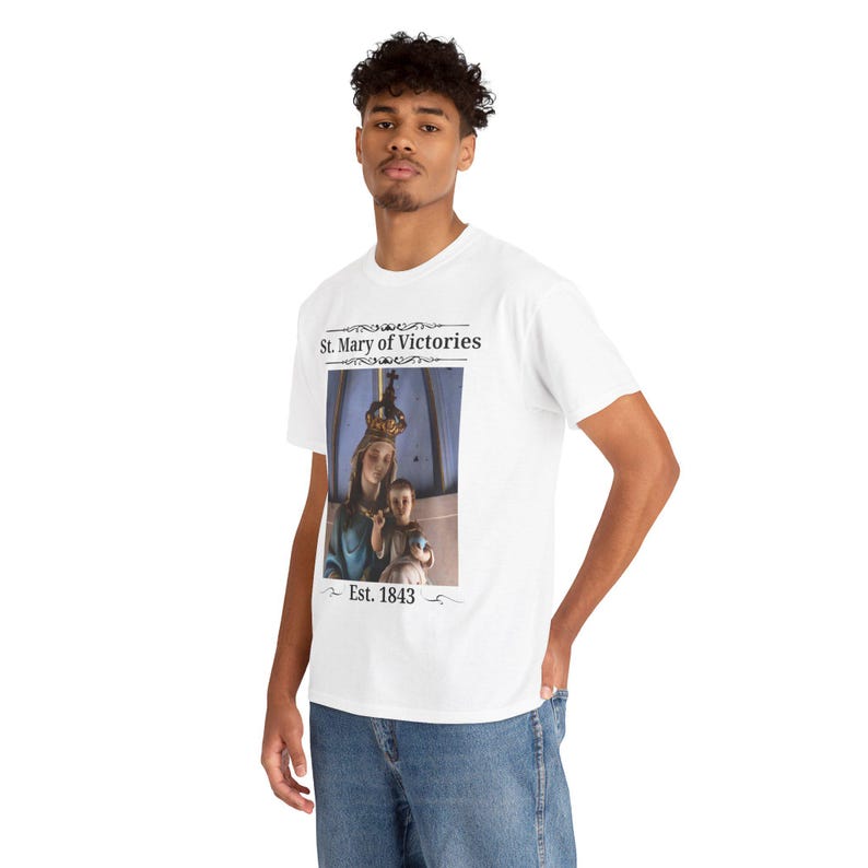 St. Mary of Victories T-Shirt, Catholic Church Gift, Historic St. Louis Parish Tee image 6