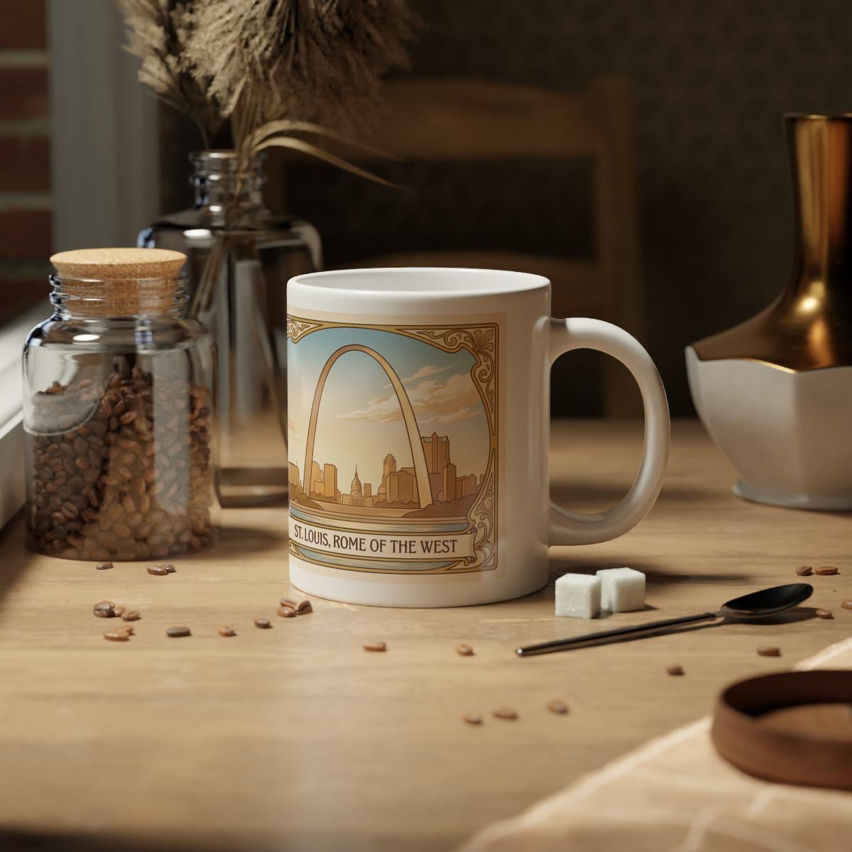 Gateway Arch Catholic Jumbo Mug, St. Louis Faith Gift