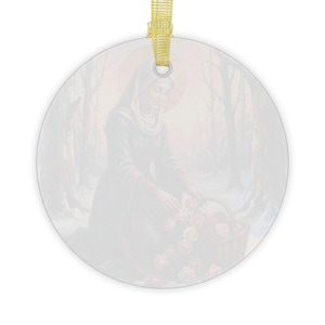 Saint Elizabeth of Hungary Glass Ornament, Charity Saint Keepsake, Hospital Worker Gift image 11