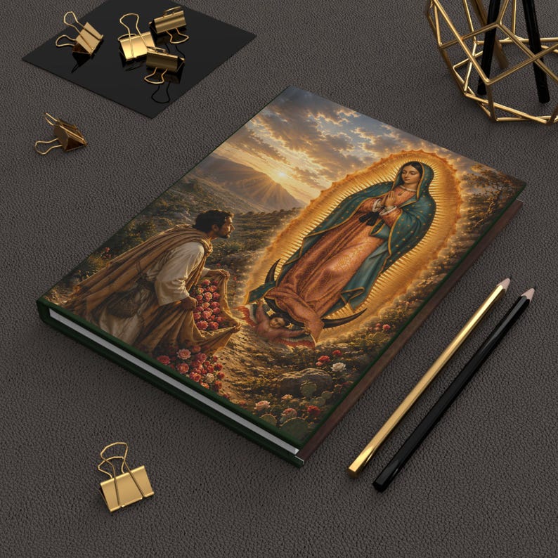 Our Lady of Guadalupe and St. Juan Diego Hardcover Journal | Religious Prayer Notebook image 2
