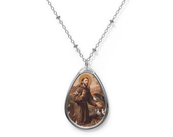 Saint Francis of Assisi Necklace, Catholic Devotional Pendant, Faith Jewelry Gift