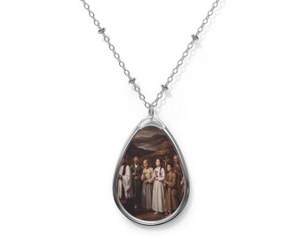 Korean Martyrs Oval Necklace Pendant, Saint Andrew Kim Taegon Medal, Catholic Devotional Jewelry Gift