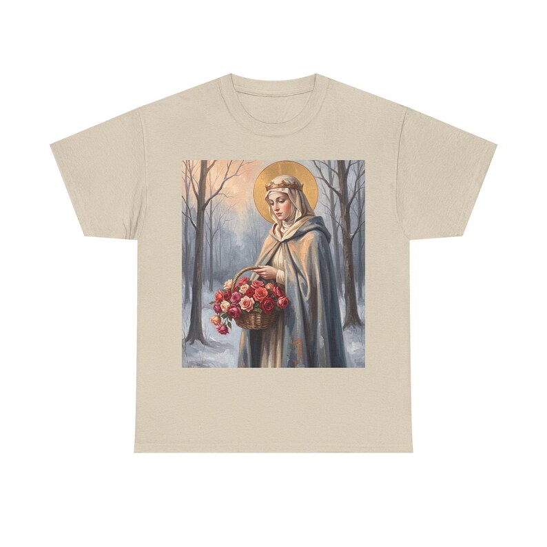 Camiseta de Santa Isabel de Hungría, regalo para trabajadores de hospitales, camiseta solidaria de la santa. imagen 5