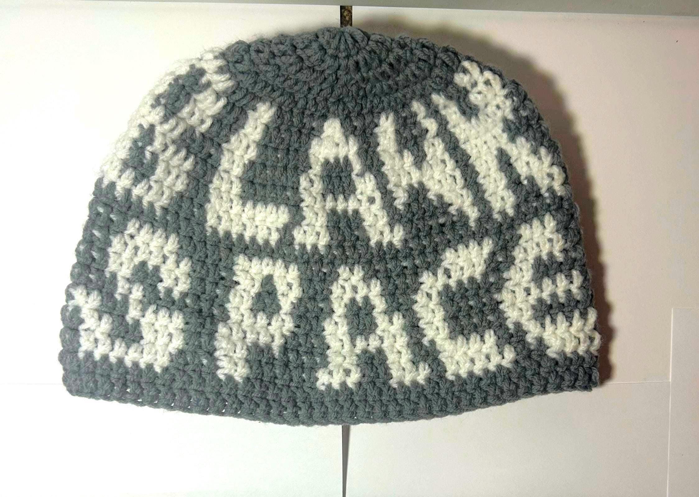 Grey Mea Culpa Beanie from official site TaowaveWomen Beanie Y2k Hat,MEA Culpa Graphic Beanies Black  main image 3