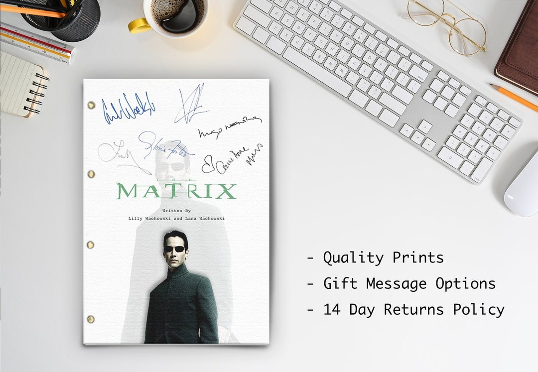 The Matrix Script Screenplay of Film Signed reprints Etsy