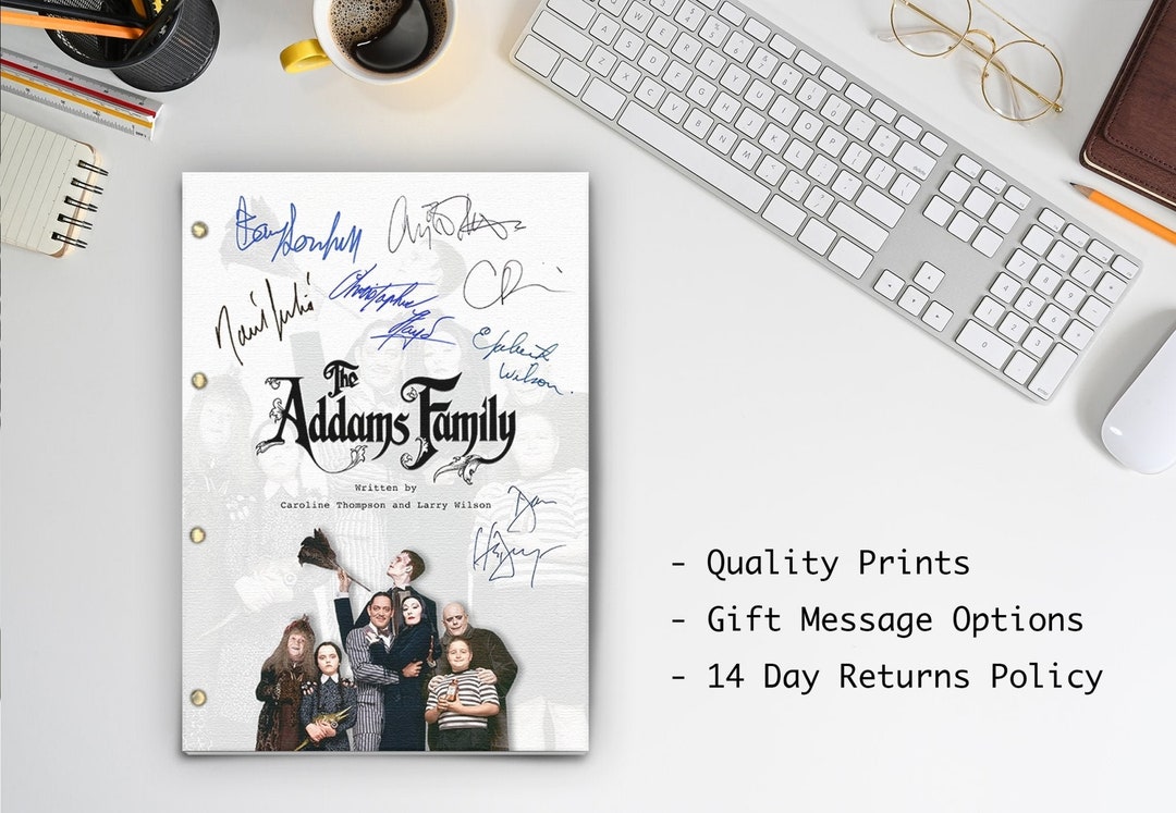 The Addams Family Script Screenplay of Film Signed Etsy