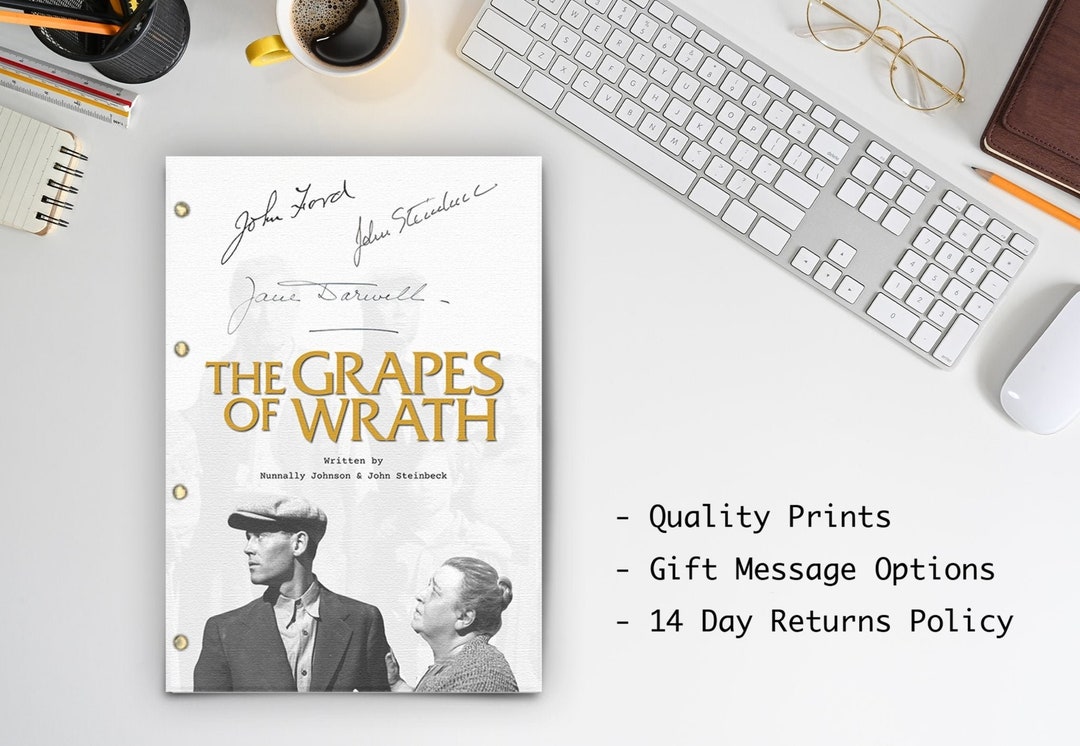 The Grapes of Wrath Script Screenplay of Film Signed Etsy