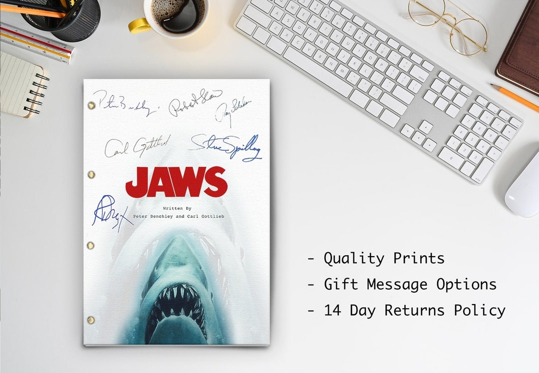 Jaws Script Screenplay of Film Signed reprints Etsy