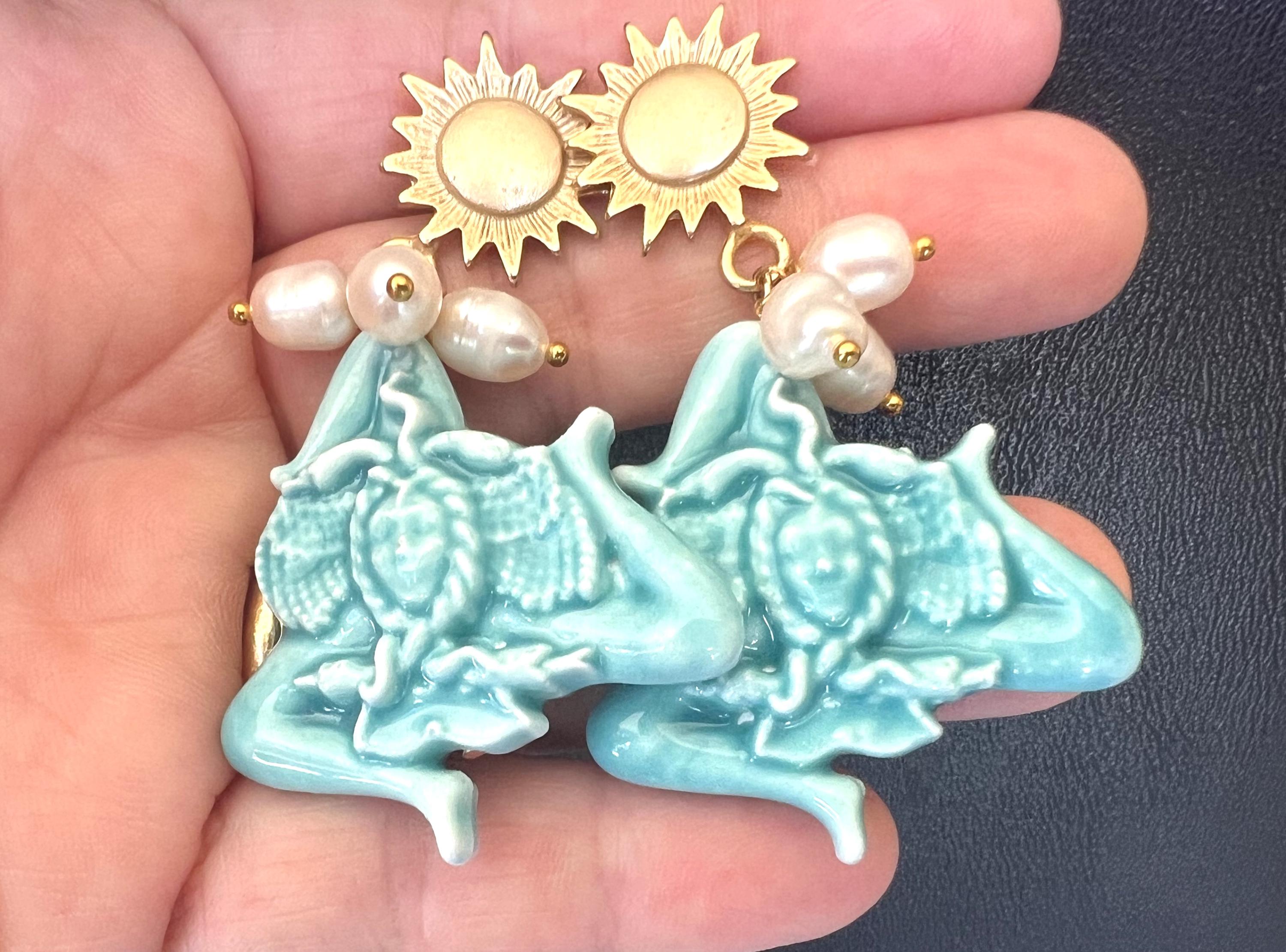 Trinacria Sizilien Symbol Anhänger 18K Gold Italien