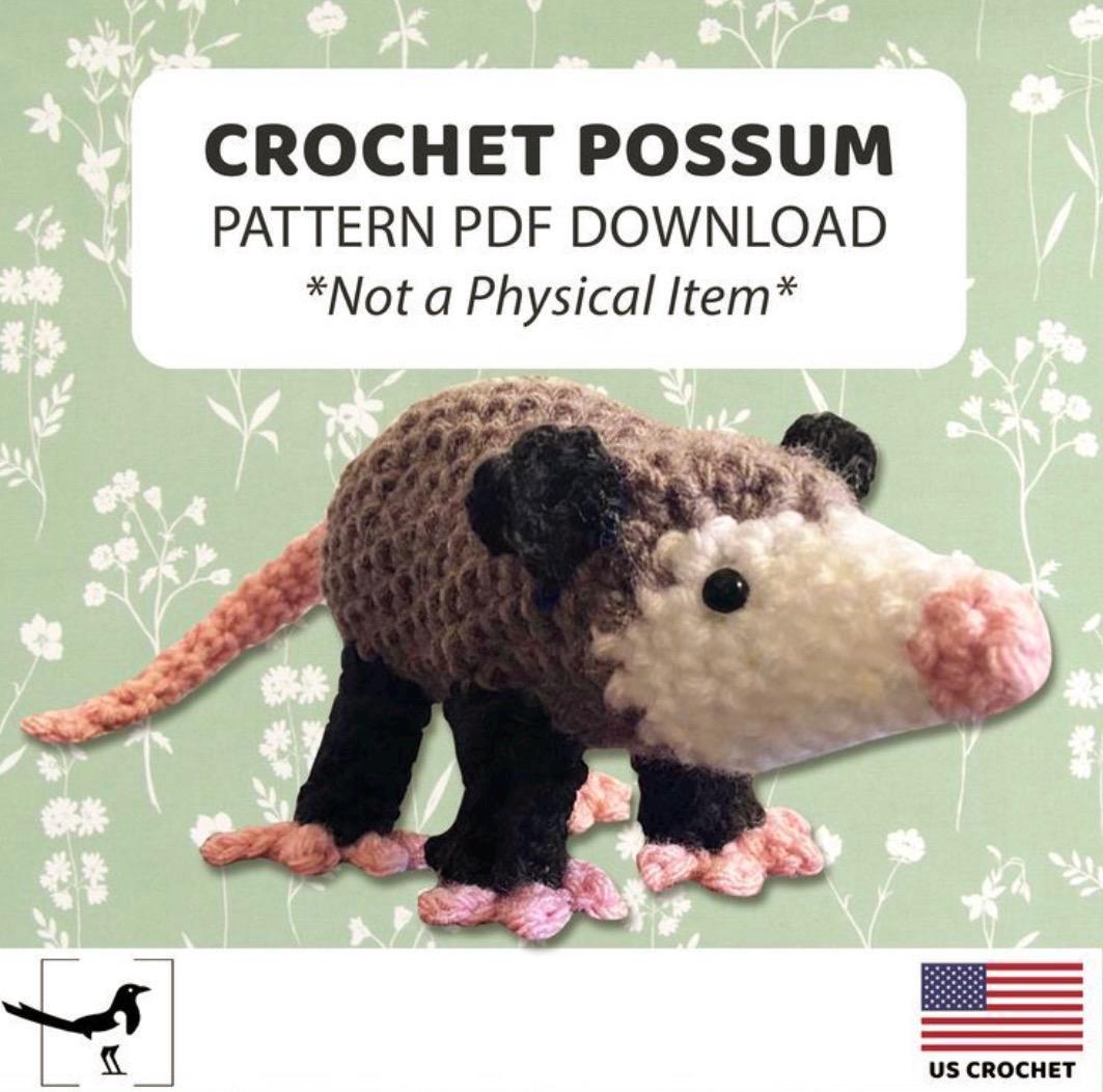 39 Opossum Crochet Patterns for Cute, Quirky Amigurumi Projects 5 Baby Opossum