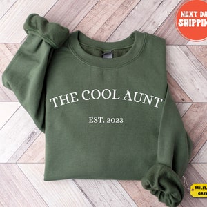 Oversized Cool Aunts Club Sweatshirt, Plus Size Cool Aunt Shirt 3XL, Aunt Birthday Gift 4XL, Auntie Sweatshirt, Plus Size Aunt Hoodies, 2119