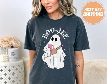 Boo Jee Ghost Comfort Colors® Shirt, Halloween Cute Little Ghost Shirt, Cute Boo Ghost Shirt, Funny Halloween Tee, Halloween Shirt for Women