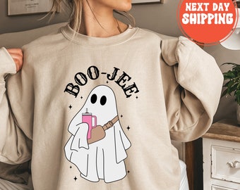 Halloween Ghost Sweatshirt, Boo Jee Shirt, Boo Shirt, Spooky Ghost Sweater, Spooky Season Ghost Sweater, Spooky Vibes Shirt, Halloween Gifts