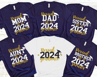 Proud Of A 2024 Graduation Shirt, Graduation Family Shirts, Personalized Graduation Shirts, Senior Shirt, Proud Family Of A 2024 Graduate