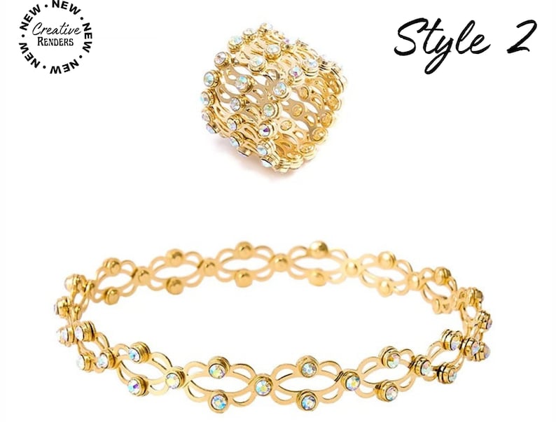 Transforming Ring Bracelet Combo Sterling Silver Gold Etsy