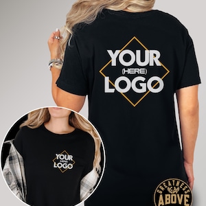 Custom Logo TShirt Front & Back Printing, Personalized Design