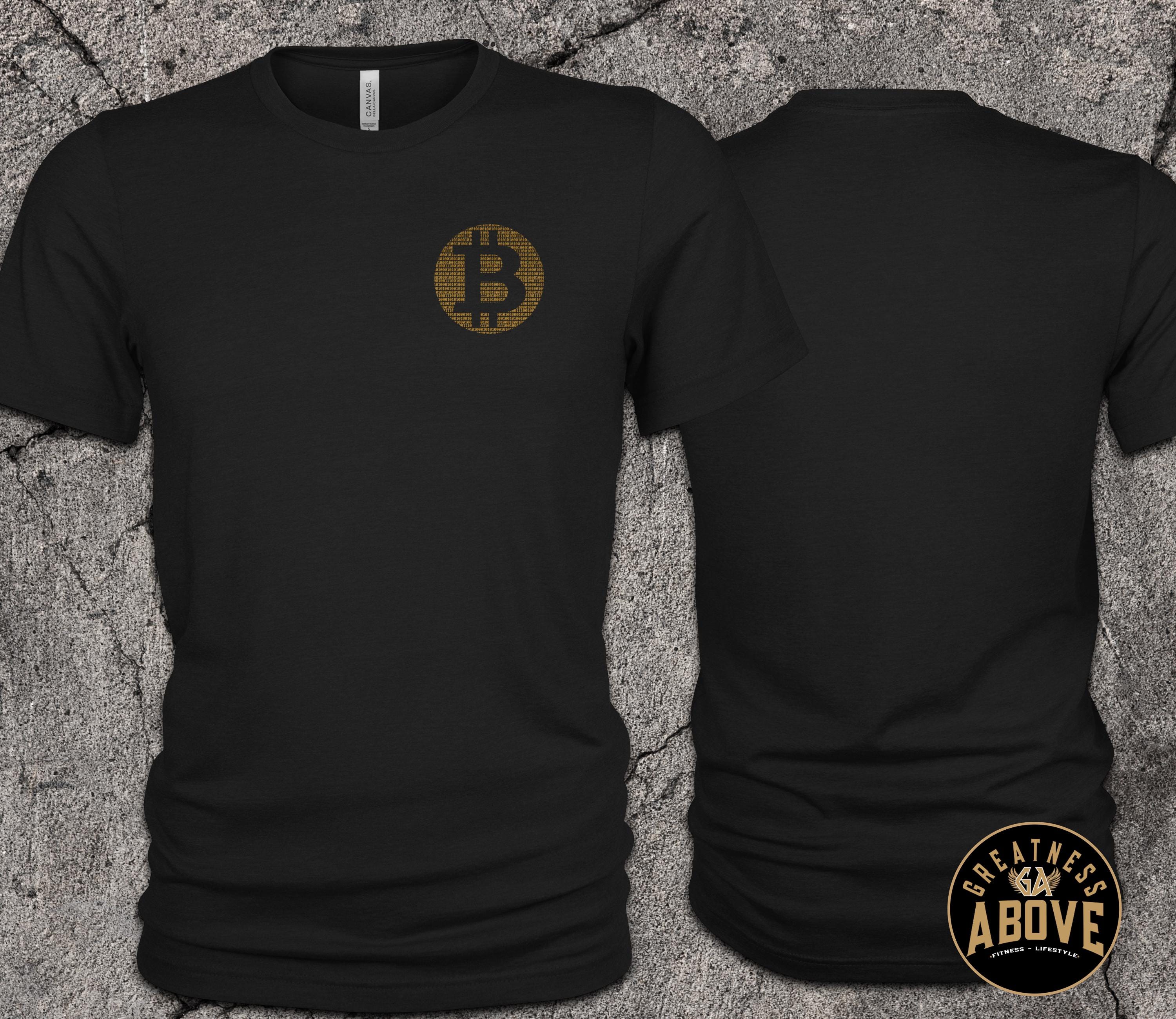 Bitcoin Binary Code T-shirt, Gold Graphic Print, Crypto Streetwear - Etsy