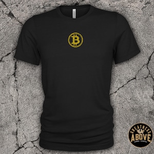 Bitcoin Circuit Emblem Tee: Minimalist Crypto Shirt