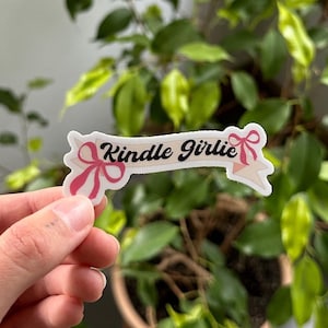 Kindle Girlie Bow Sticker, Book Lovers Sticker, Cute Bookish Sticker, Book Lovers Collective, Reading Sticker, Adorable Kindle Sticker