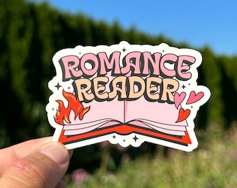 Adesivo para leitor de romance, adesivo para amantes de livros, adesivo fofo para livros, adesivo Kindle, leitor de obscenidades, coletivo de amantes de livros, romântico sem esperança