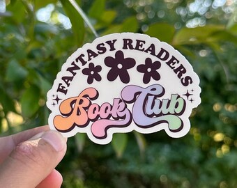Klistermärke för fantasyläsare, bokklubb, romantisk fantasyläsare, boklig klistermärke, läsklistermärke, söt bokklistermärke, romantik, Kindle-klistermärke