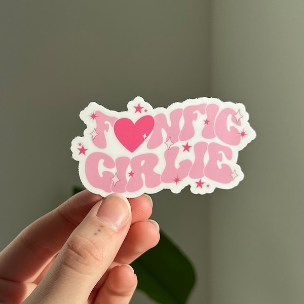 Fanfic Girlie Sticker, Book Lovers Sticker, Pink Bookish Sticker, Book Lovers Collective, Cute Kindle Sticker, Fanfiction Lover