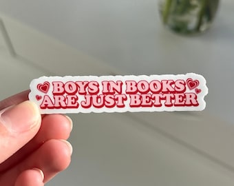 本の中の男の子は最高、かわいい本好きのステッカー、Kindle ステッカー、本好き、ロマンス小説の読者、男の子より本、本好きの彼氏