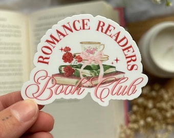 Romance Readers Book Club Sticker, Bookish Sticker, Cute Kindle Sticker, Book Lovers Sticker, Romance Lover, Bookish Coquette Sticker