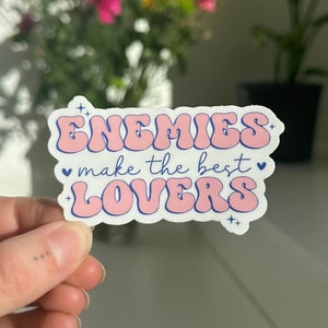 Enemies Make The Best Lovers Sticker, Enemies to Lovers Trope, Bookish Sticker, Reading Sticker, Kindle Stickers, Book Lovers Sticker