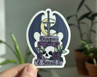 Dragons and Smut Sticker, Smut Lover Sticker, Bookish Sticker, Spicy Books Sticker, Kindle Sticker, Book Lover, Romantasy Reader, Fantasy