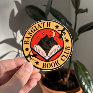 Basgiath Book Club Sticker, Fourth Wing Rebecca Yarros, Romantasy Reader, Xaden Riorson, Dragon Bookish Sticker, Fantasty Book Club