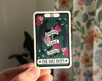 The Bat Boys Tarot Sticker, Rhysand, Azriel and Cassian Sticker, ACOTAR Sticker, Sarah J Mass, Kindle Stickers, Book Lovers Sticker