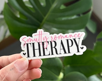 Pegatina de terapia romántica obscena, pegatina para amantes de los libros, pegatina linda para amantes de los libros, pegatina obscena, pegatina para Kindle, lectora de romance