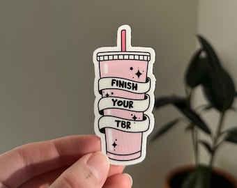 Finish Your TBR Sticker, Bookish Sticker, Reading Sticker, Cute Kindle Sticker, Book Lovers Sticker, Endless TBR Sticker, To Be Read
